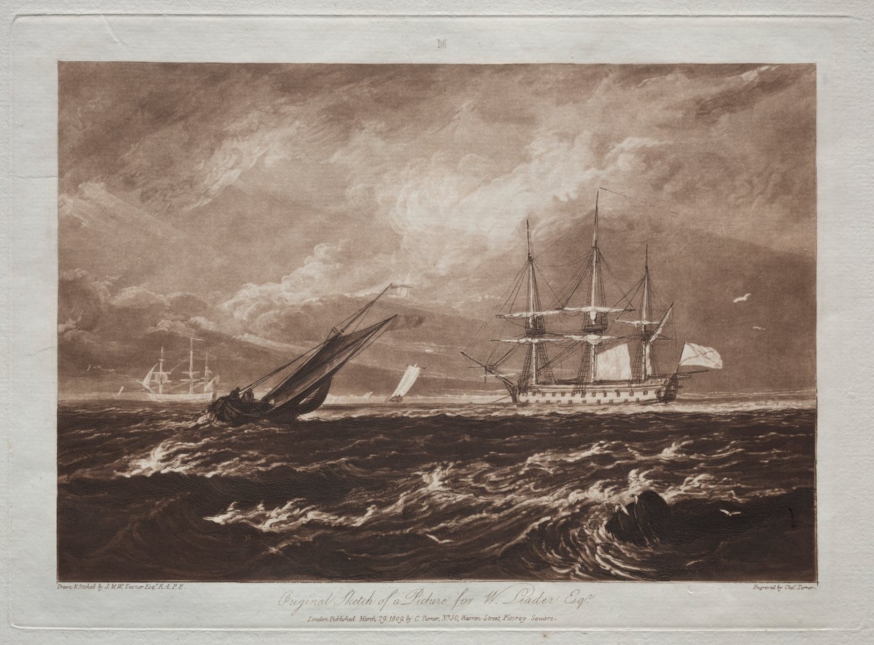 Liber Studiorum: The Seaer Sea-piece. بواسطة جوزيف مالورد وليام تورنر