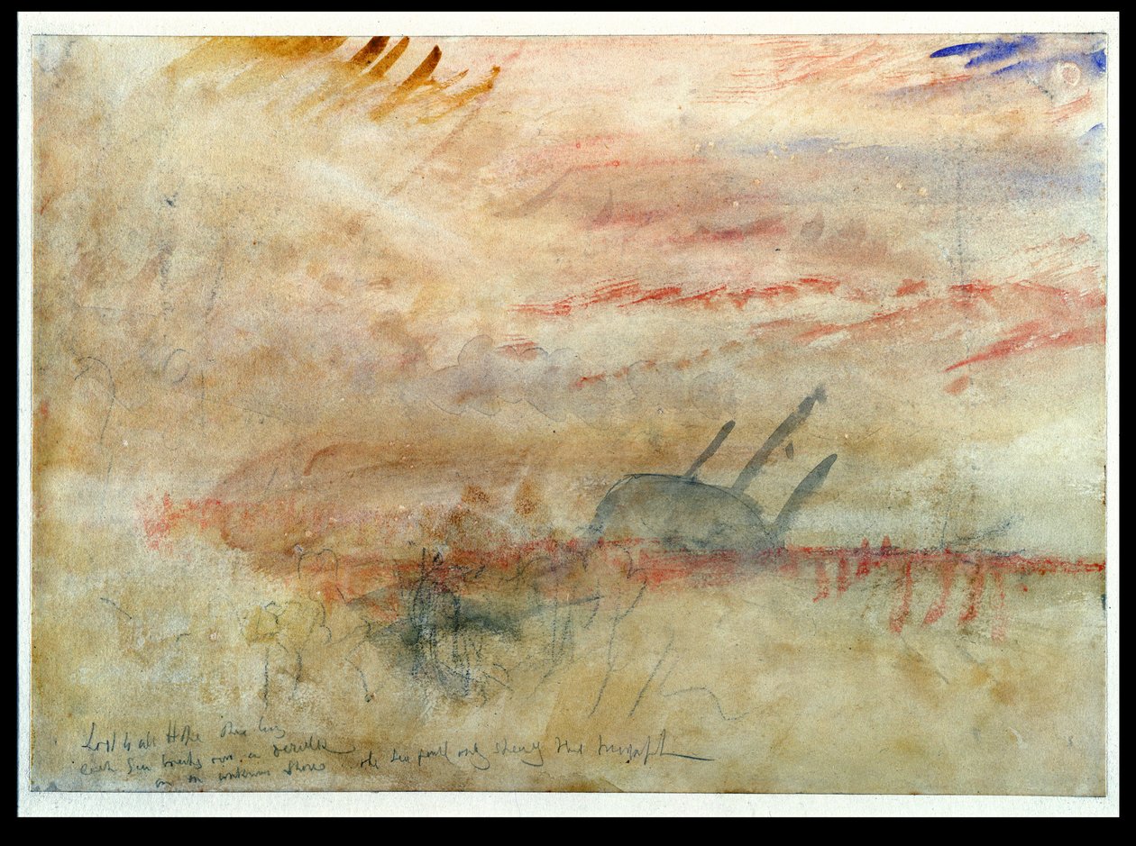 فقدت لكل الأمل العميد ، c.1845-50 (مرحاض وجرافيت على ورق منسوج) بواسطة جوزيف مالورد وليام تورنر