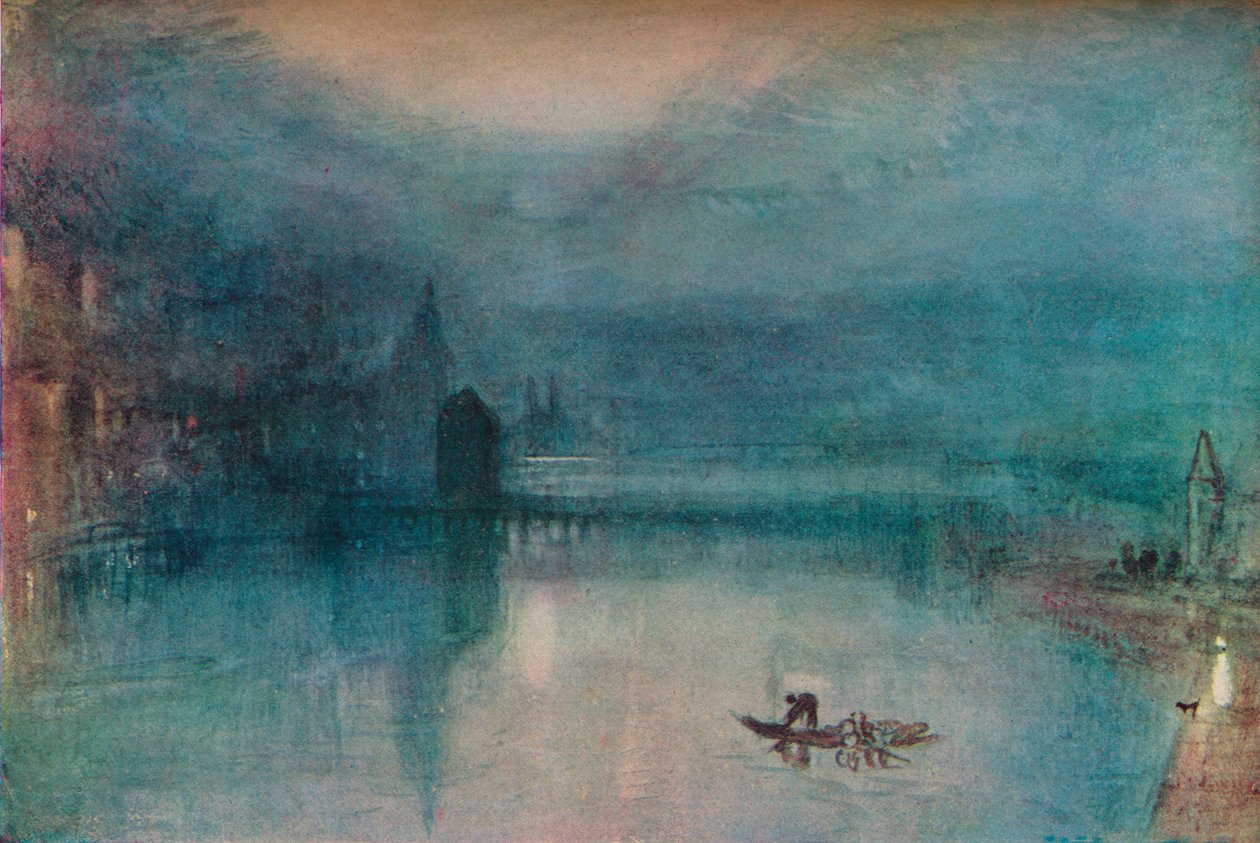 لوسيرن - مساء ، c1842 ، 1946. بواسطة جوزيف مالورد وليام تورنر
