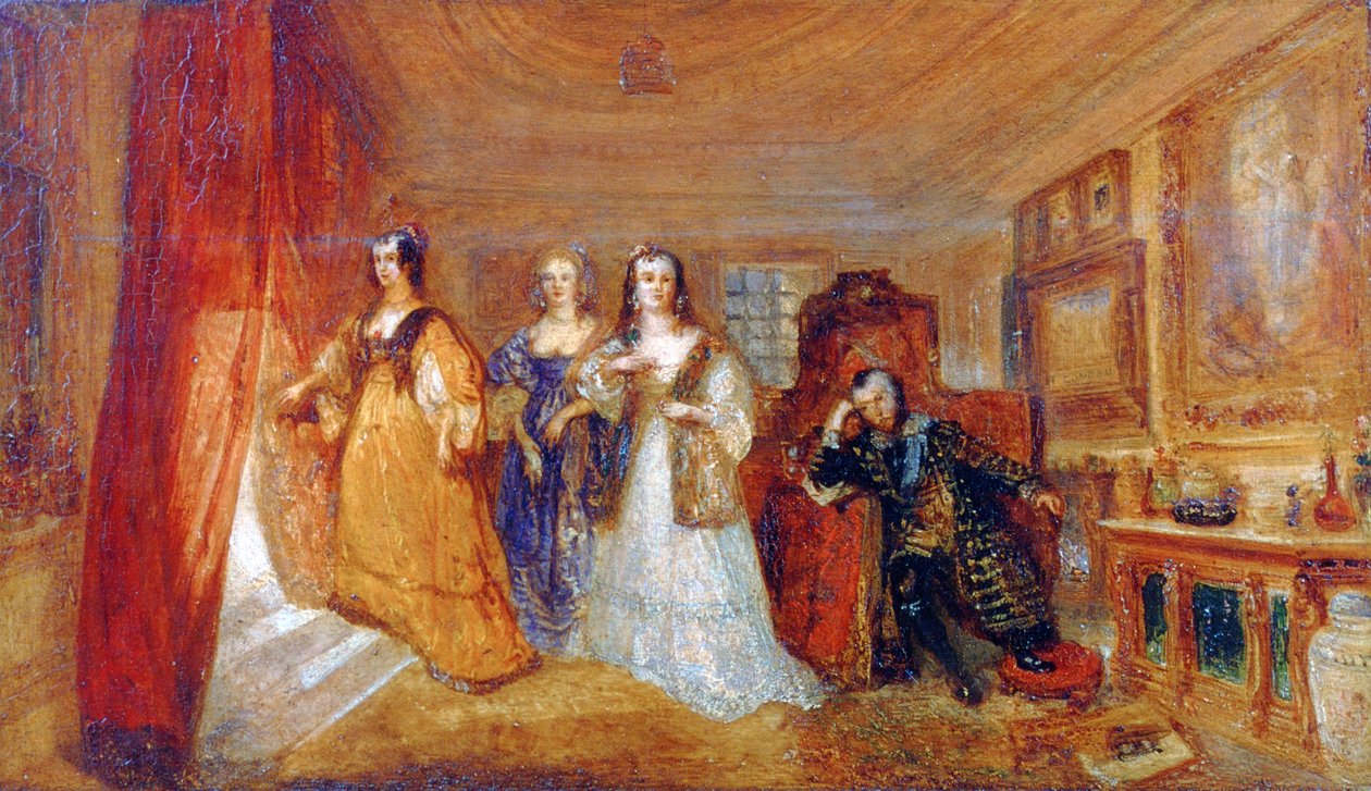 زيارة لوسي ، كونتيسة كارلايل ، ودوروثي بيرسيس لأبيهما اللورد بيرسي ... ، c1831 بواسطة جوزيف مالورد وليام تورنر