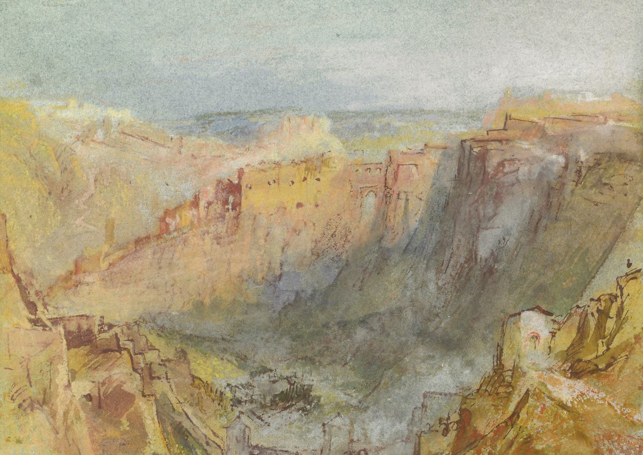مدينة لوكسمبورغ من Côte d'Eich ، 1839-1840. بواسطة جوزيف مالورد وليام تورنر