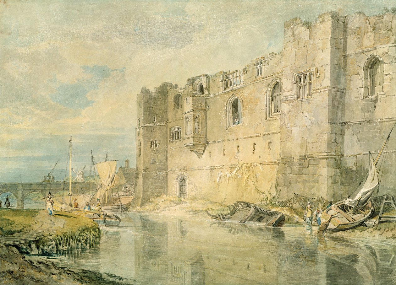 نيوارك أبون ترينت ، حوالي عام 1796 (ألوان مائية فوق جرافيت على ورق) بواسطة جوزيف مالورد وليام تورنر
