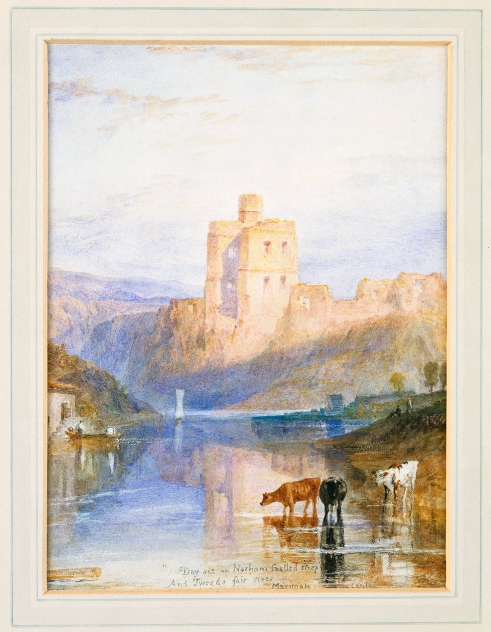 قلعة نورهام: رسم توضيحي لمارميون بواسطة السير والتر سكوت ، 1818 بواسطة جوزيف مالورد وليام تورنر