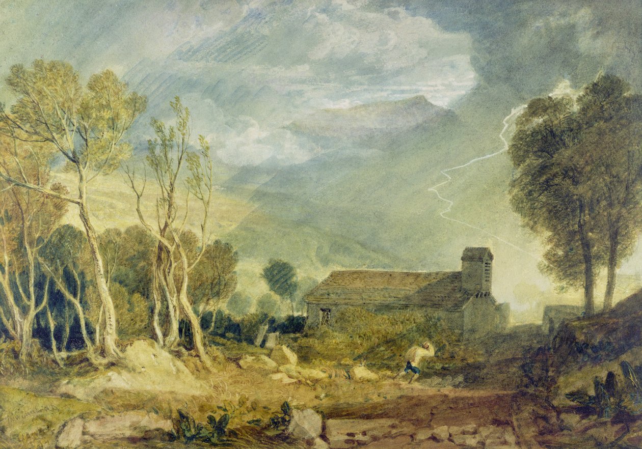 كنيسة باترديل القديمة ، حوالي 1810-15 (ألوان مائية على الجرافيت على الورق) بواسطة جوزيف مالورد وليام تورنر