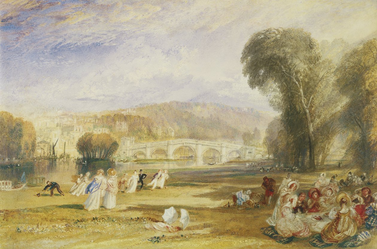 ريتشموند هيل آند بريدج ، ساري ، حوالي عام 1831 (ألوان مائية على ورق) بواسطة جوزيف مالورد وليام تورنر