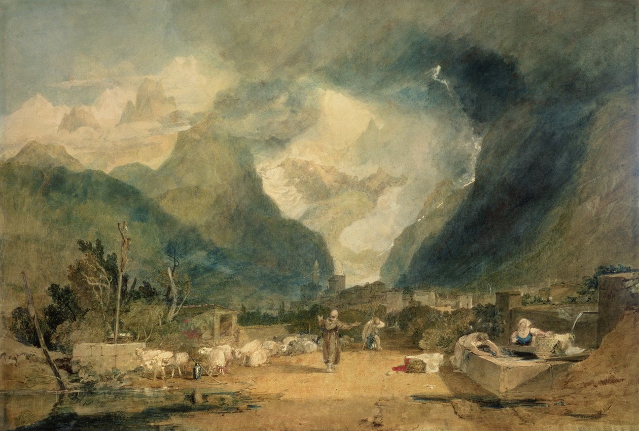 سانت هيوز يندد بالانتقام على راعي كورماير في فال داست ، ج 1803 بواسطة جوزيف مالورد وليام تورنر