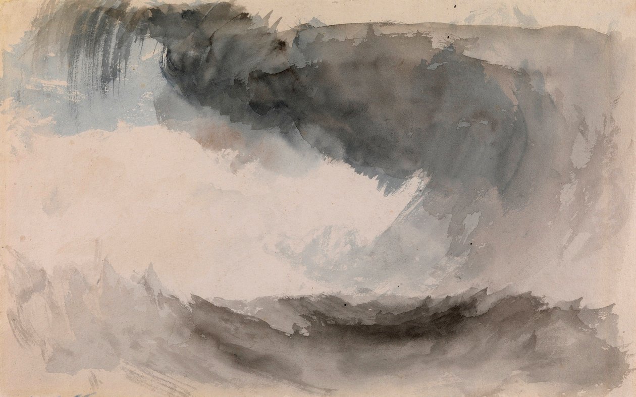 "" Tempete en mer "" (عاصفة في البحر) Aquarelle de Joseph Mallord William Turner (1775-1851) Dim 18،4x29،3 cm Private Collection بواسطة جوزيف مالورد وليام تورنر