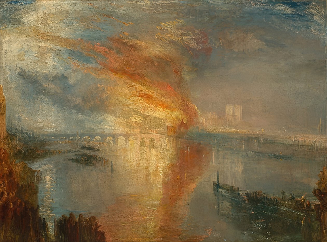 حرق مجلس اللوردات والعموم ، 16 أكتوبر 1834. 1835 بواسطة جوزيف مالورد وليام تورنر