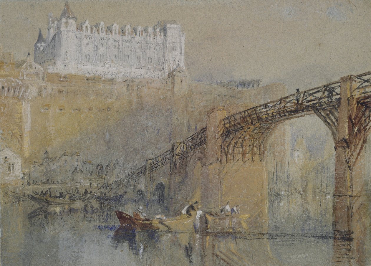 قصر أمبواز ، ج. 1830 (ألوان مائية مع لون الجسم والقلم والحبر الأسود) بواسطة جوزيف مالورد وليام تورنر