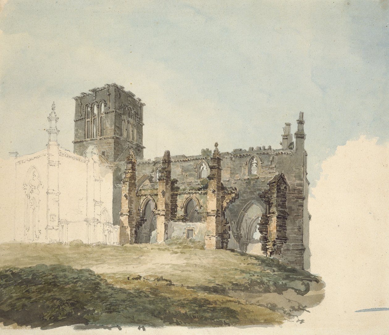 الدير المدمر في Haddington ، ج. 1794 (ألوان مائية فوق الجرافيت على ورق منسوج) بواسطة جوزيف مالورد وليام تورنر
