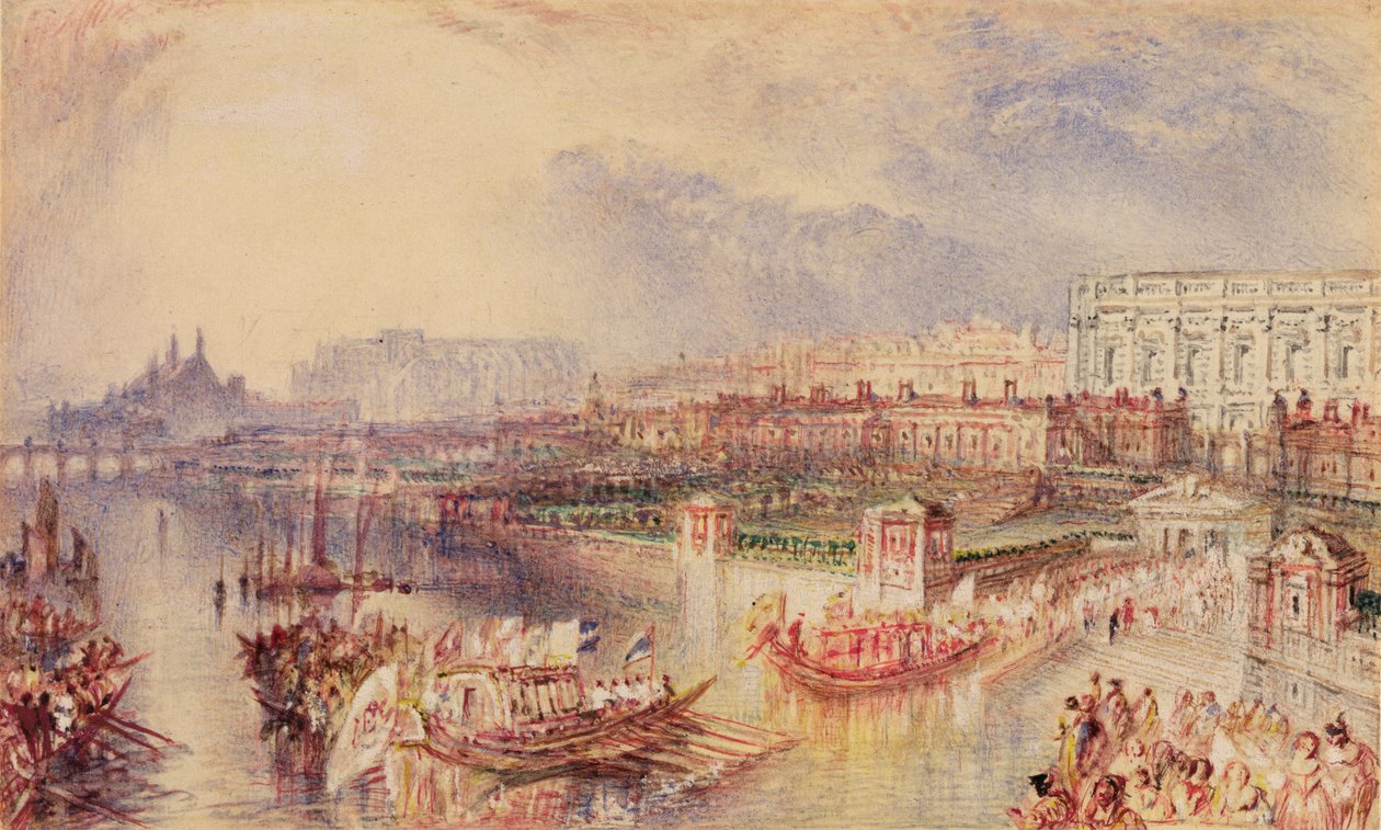 وايتهول ، حوالي عام 1835 (ألوان مائية على ورق) بواسطة جوزيف مالورد وليام تورنر