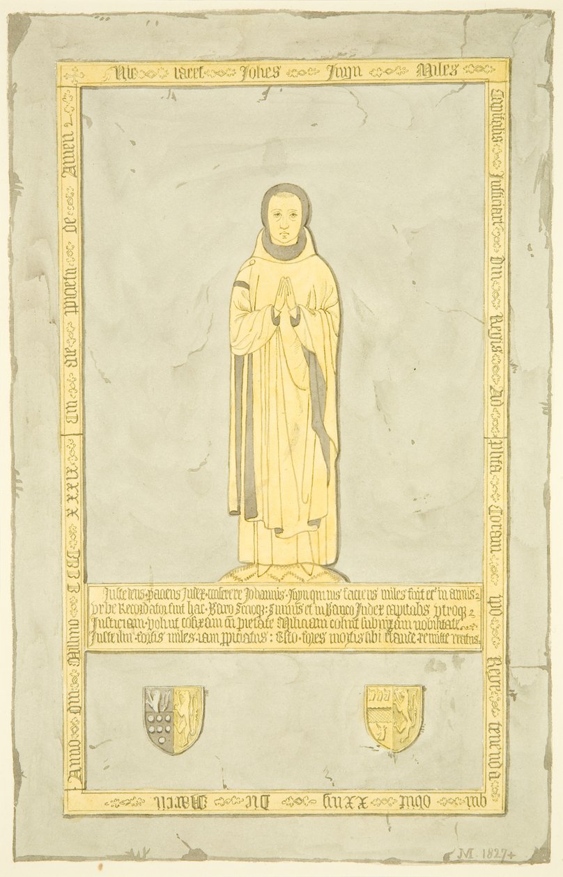 نحاس السير جون إنين في St Mary Redcliffe (ألوان مائية على ورق) بواسطة جوزيف مانينغ