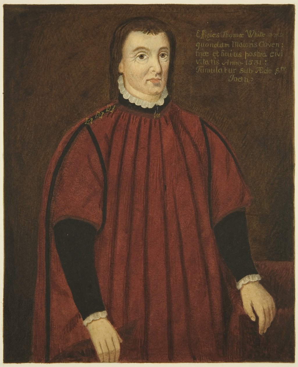 صورة في مجلس House of Thomas White (قلم رصاص وألوان مائية على ورق) بواسطة جوزيف مانينغ
