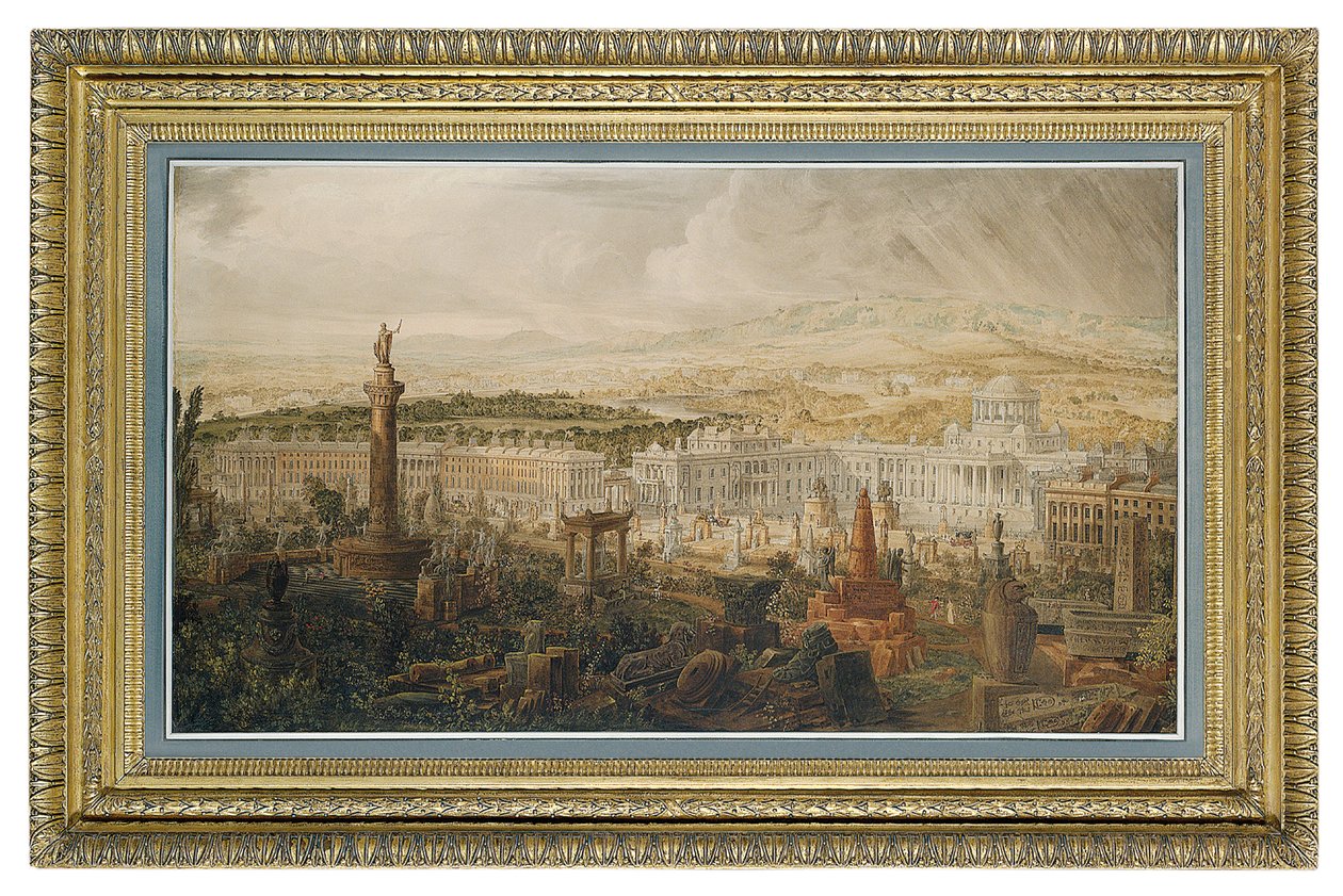 تصميم لقصر واترلو ، المقر المقترح لدوق ويلينغتون ، 1816 بواسطة جوزيف مايكل جاندي