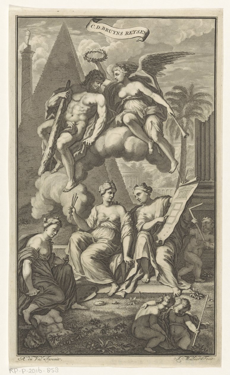 توجت فيكتوريا هرقل قرص مضغوط. بروينز رايسن (العنوان على الكائن) صفحة العنوان لـ: Cornelis de Bruyn، Reizen، 1698 بواسطة جوزيف مولدر