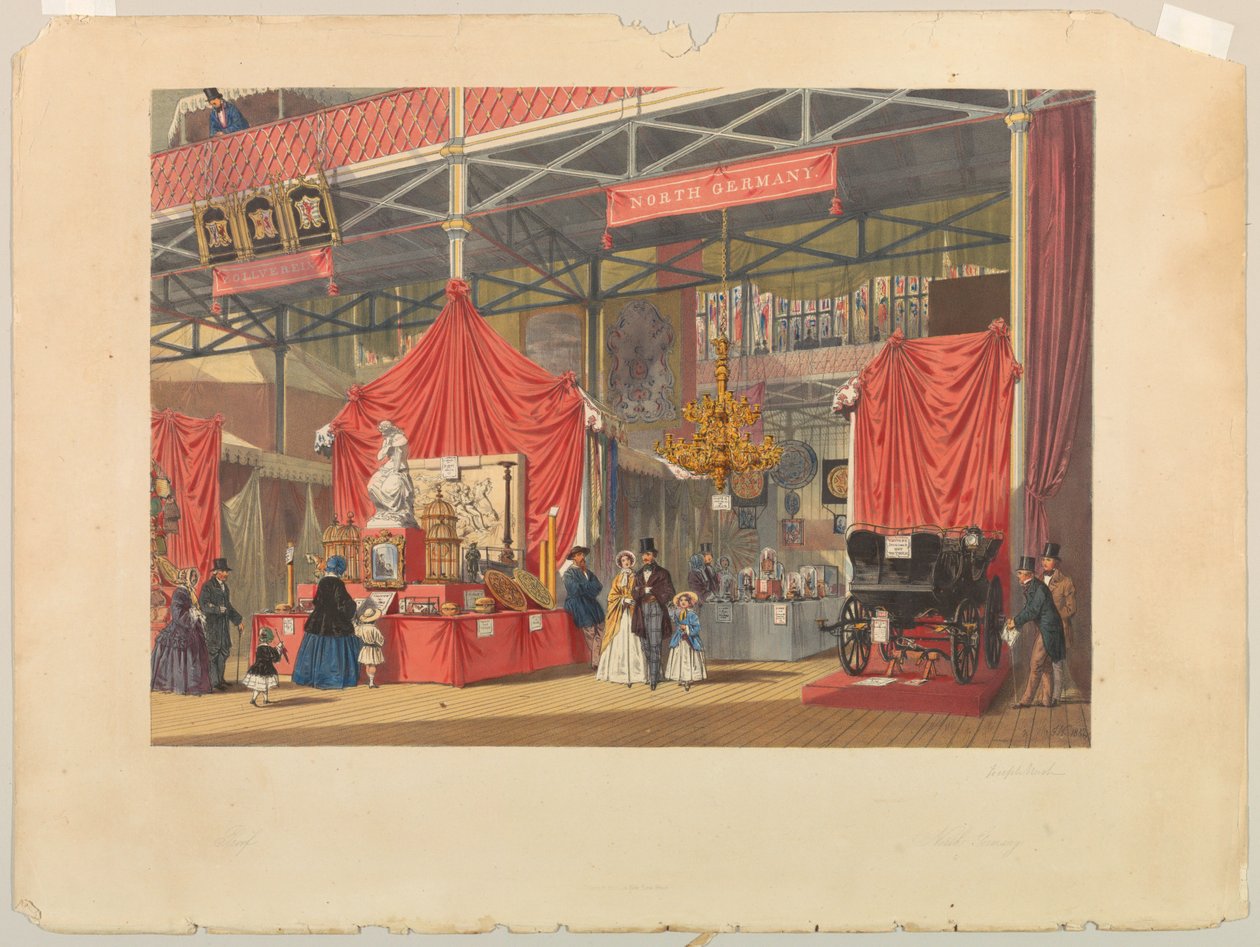 شمال ألمانيا. لوحة من "صور ديكنسون الشاملة للمعرض الكبير لعام 1851" نُشرت عام 1854. بواسطة جوزيف ناش الأكبر