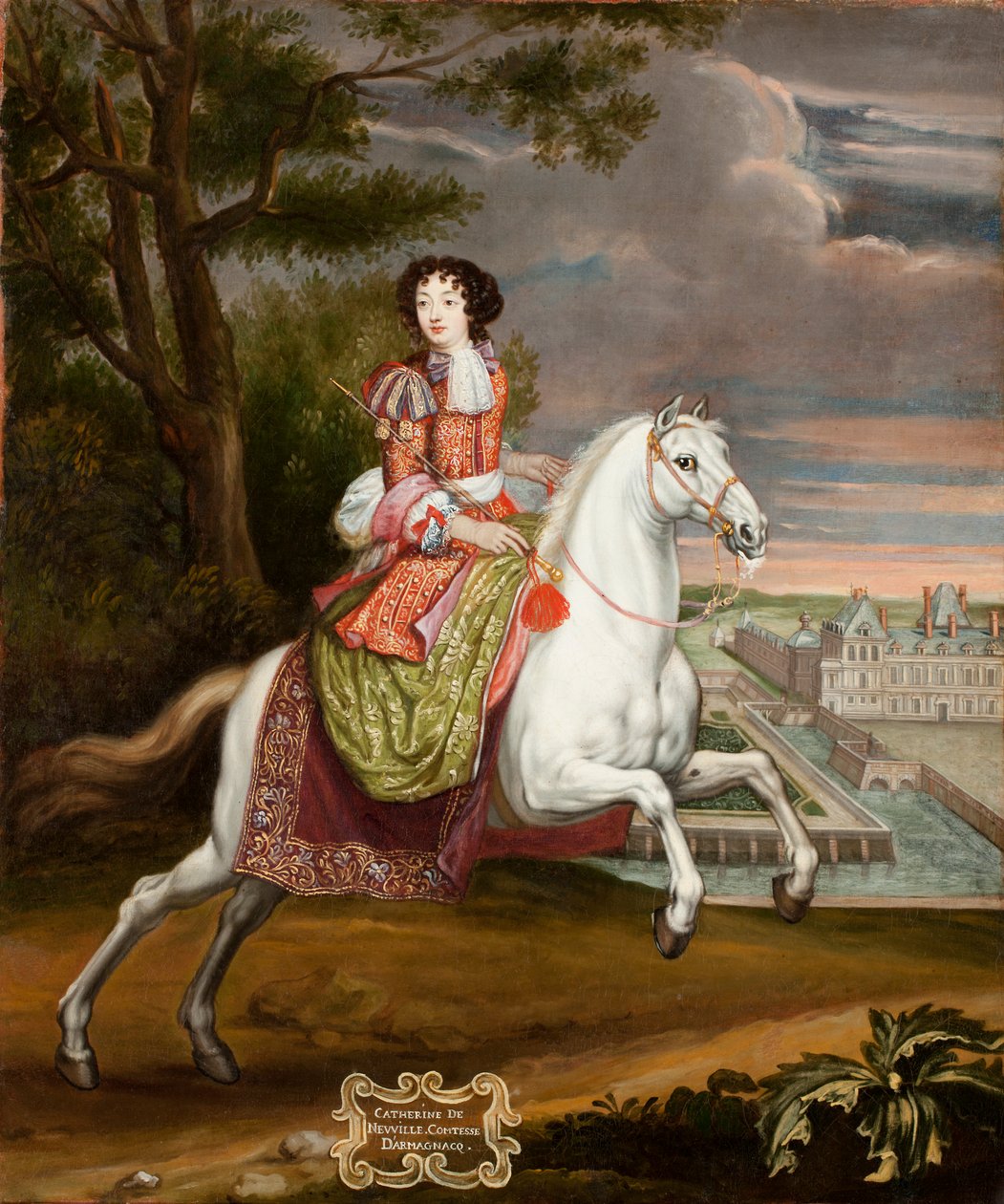 صورة الفروسية لكاثرين دي نيوففيل دي فيليروي ، كونتيسة أرماجناك 1639-1707 ، 1670. بواسطة جوزيف باروسيل
