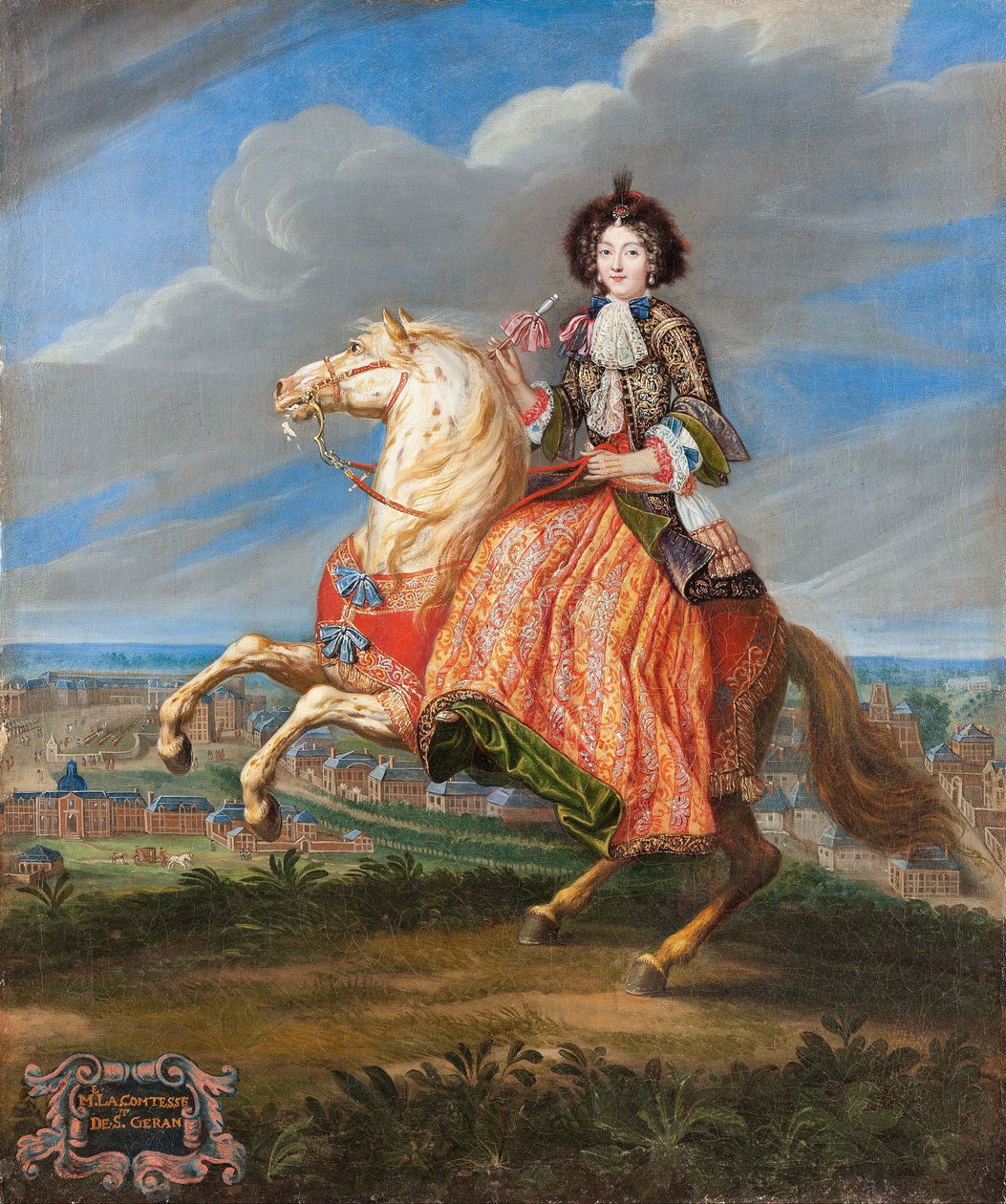 صورة الفروسية لفرانسواز مادلين كلود دي سان جيران ، 1675-1680. بواسطة جوزيف باروسيل