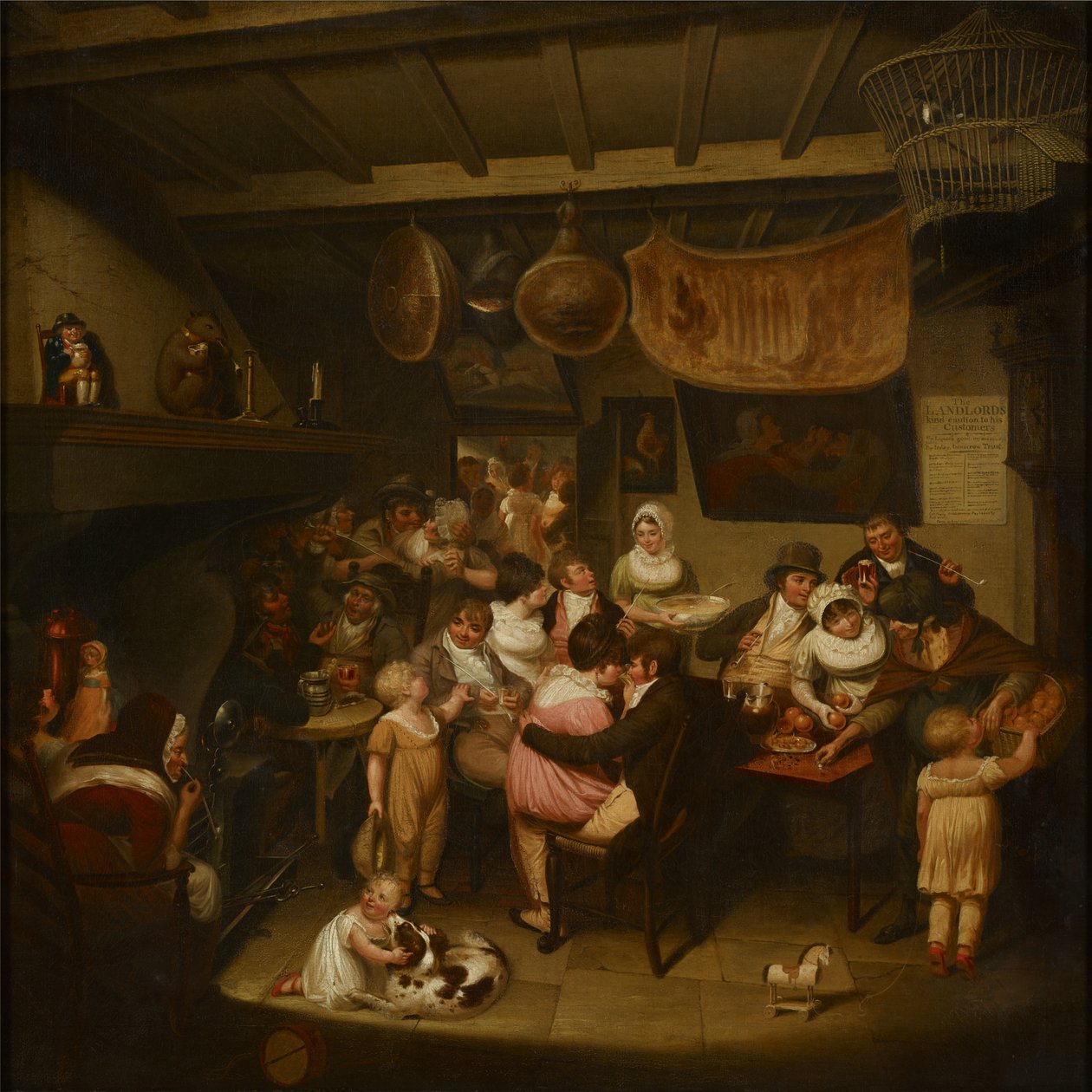 Eccles Wakes: Ale-House Interior (زيت على قماش) بواسطة جوزيف باري