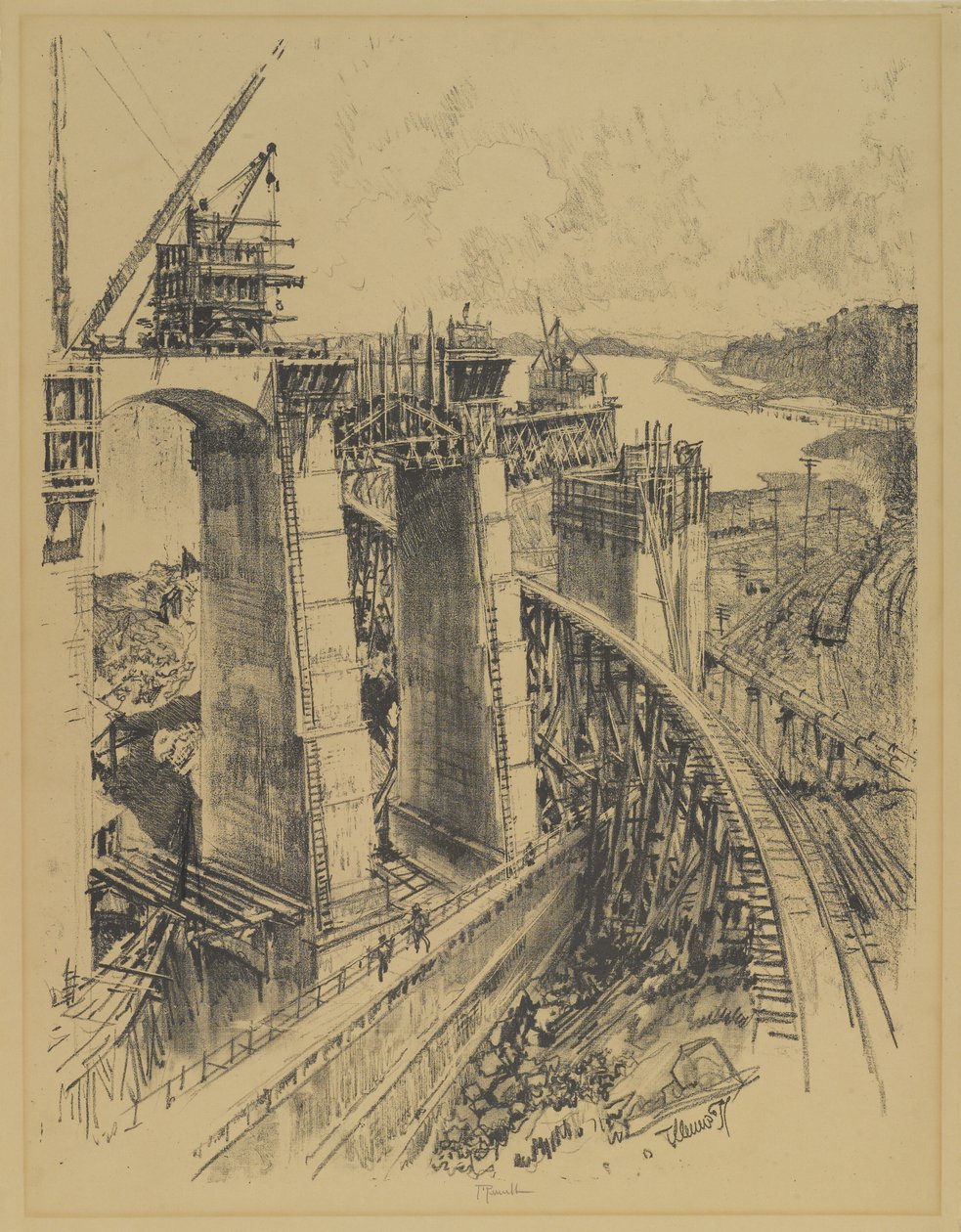 مقاربات لـ Gatun Lock ، 1912 بواسطة جوزيف بينيل