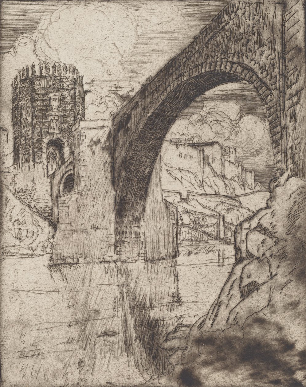 قوس جسر الكانتارا ، 1904. بواسطة جوزيف بينيل