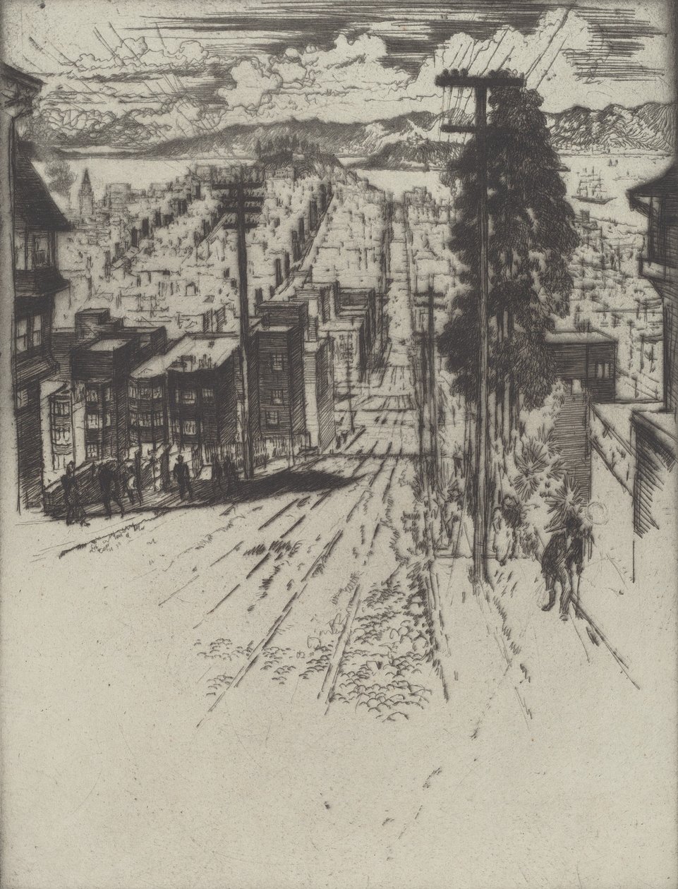Down and Up the Hills to the Bay ، سان فرانسيسكو ، 1912. بواسطة جوزيف بينيل