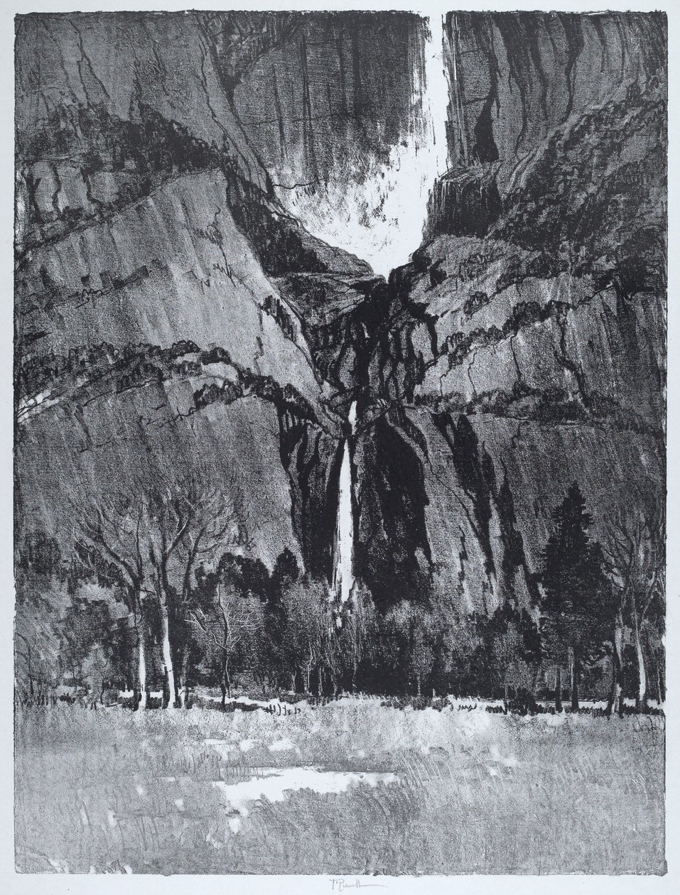 الشلالات السفلى ، يوسمايت ، 1912. بواسطة جوزيف بينيل