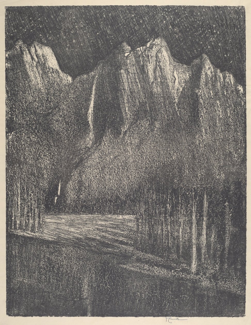 ليلة في يوسمايت ، 1912. بواسطة جوزيف بينيل