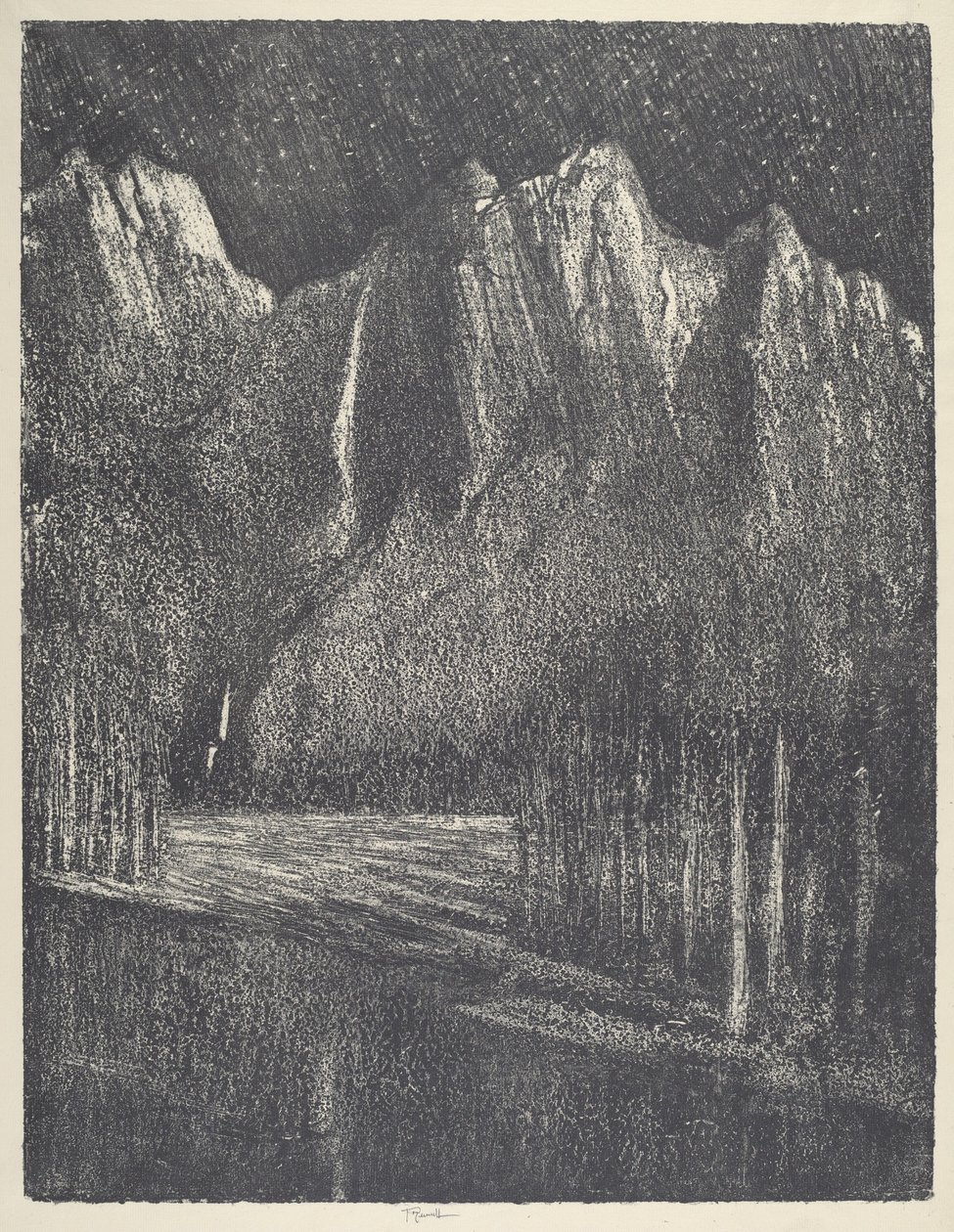ليلة في يوسمايت ، 1912. بواسطة جوزيف بينيل