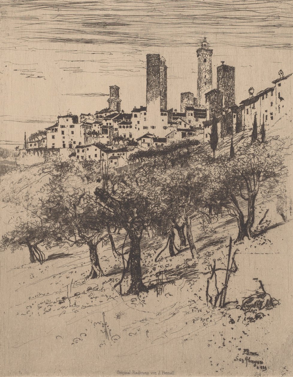 سان جيميجنانو ، 1883. بواسطة جوزيف بينيل