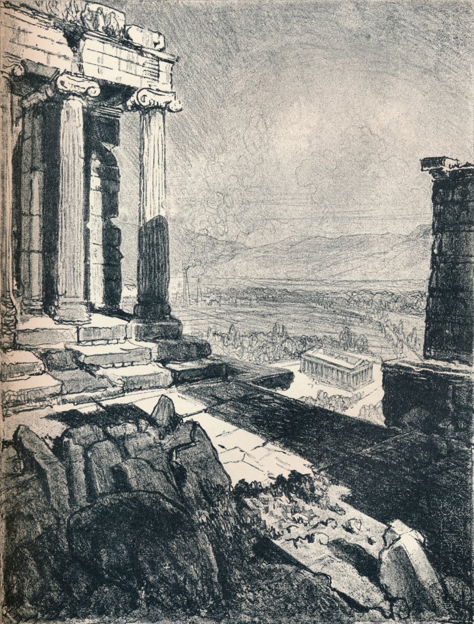 معبد ثيسيوس من الأكروبول ، c1913 بواسطة جوزيف بينيل