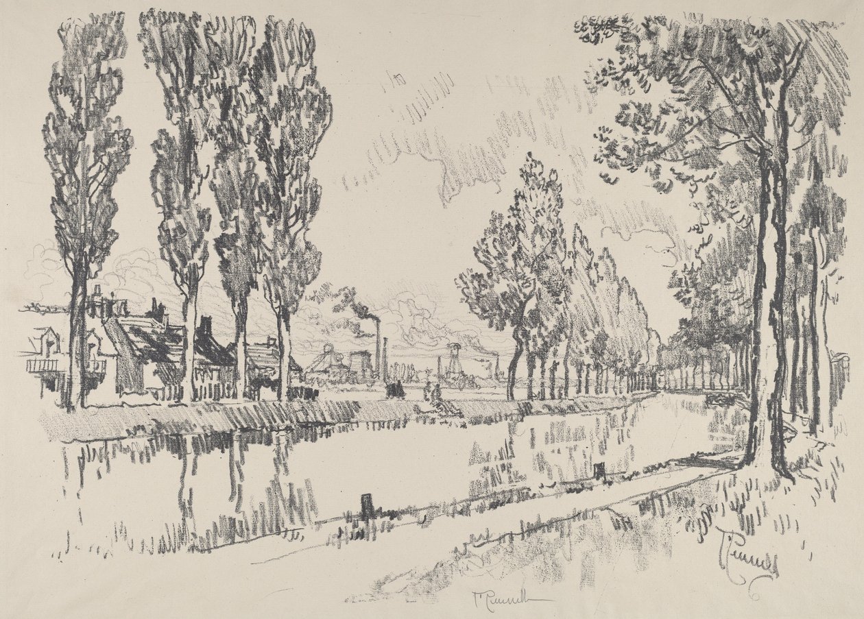 القناة في بلانزي ، فرنسا ، 1911. بواسطة جوزيف بينيل