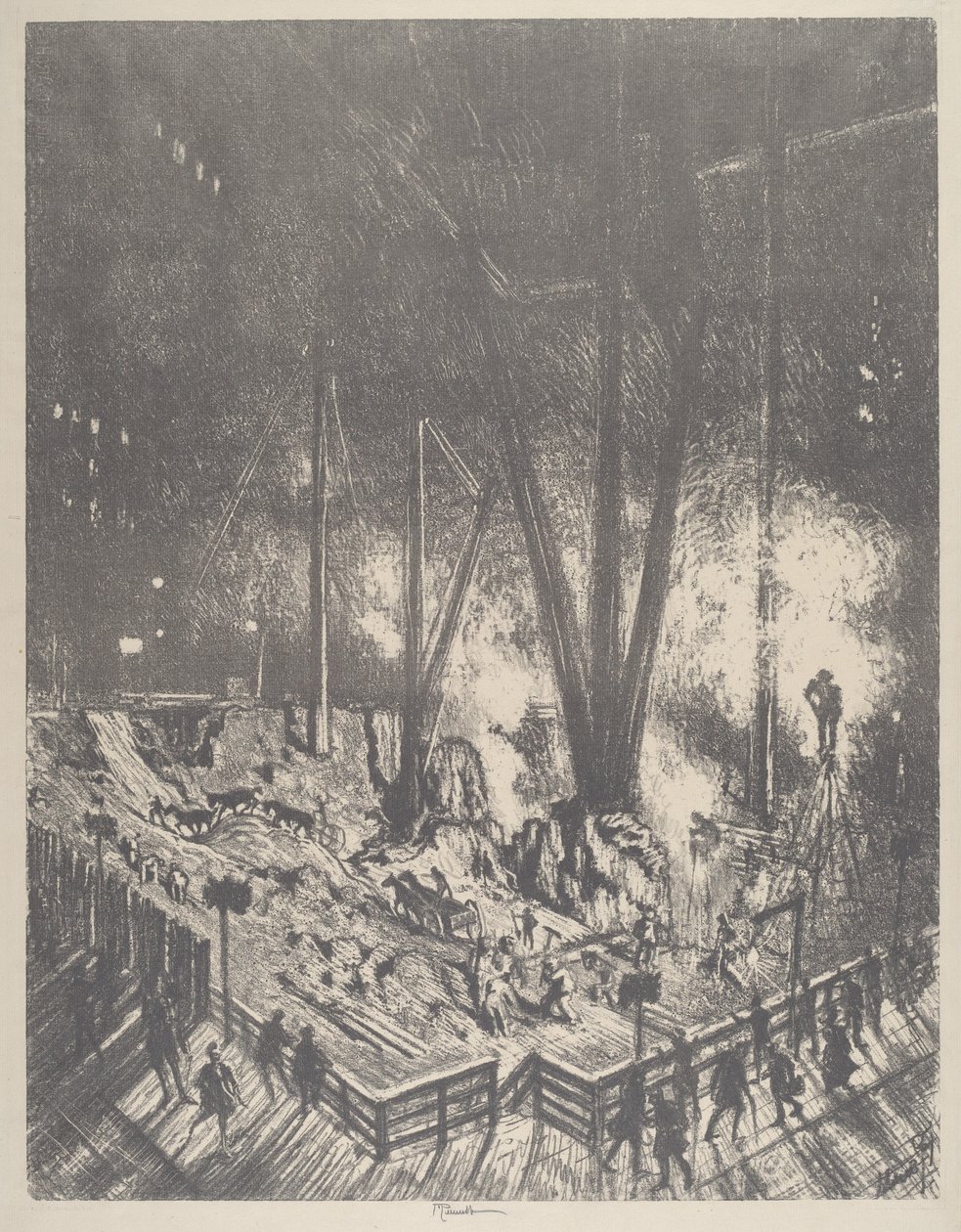 الأساسات ، بناء ناطحة سحاب ، 1910. بواسطة جوزيف بينيل