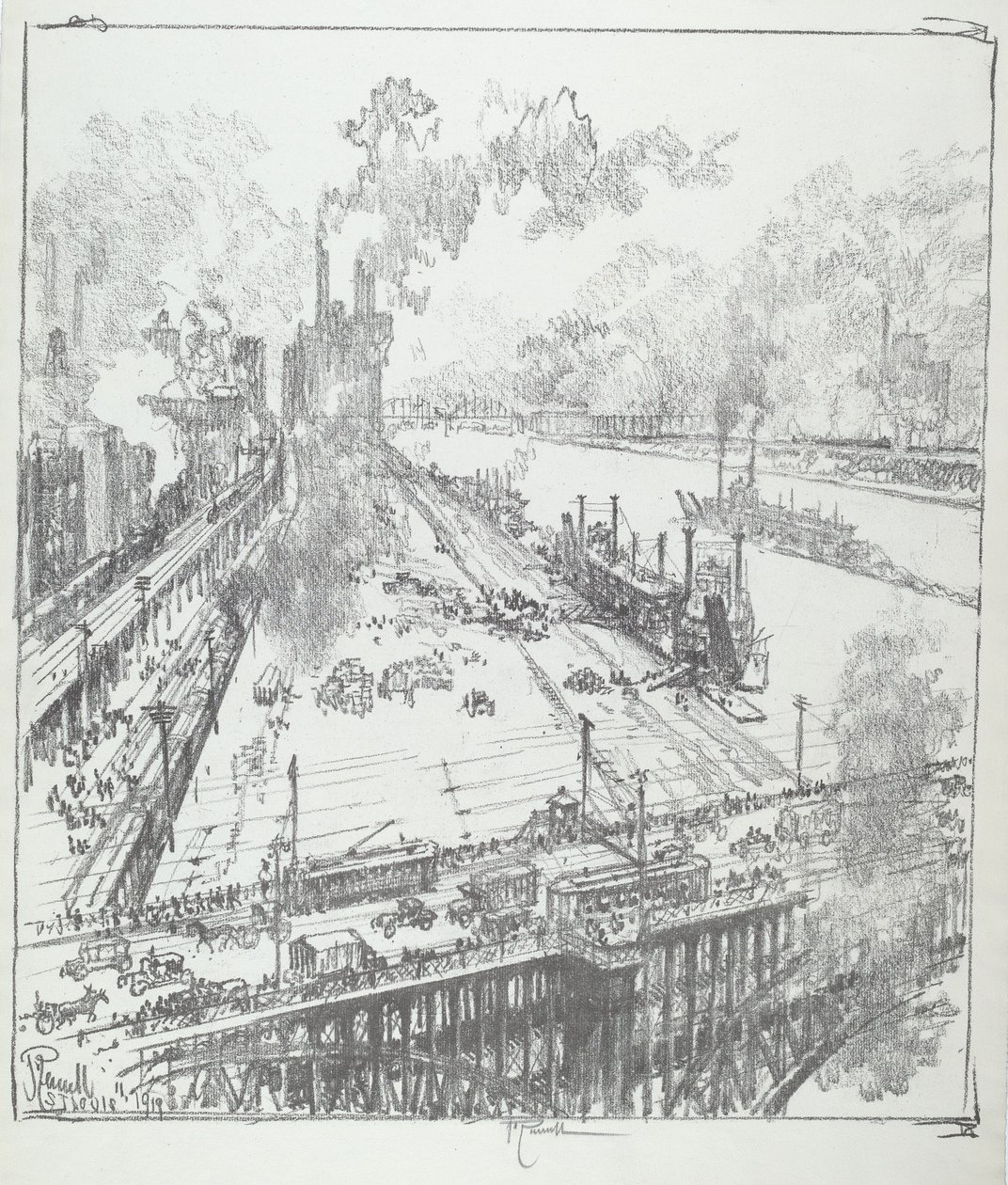 The Levee من جسر Eads ، سانت لويس بواسطة جوزيف بينيل