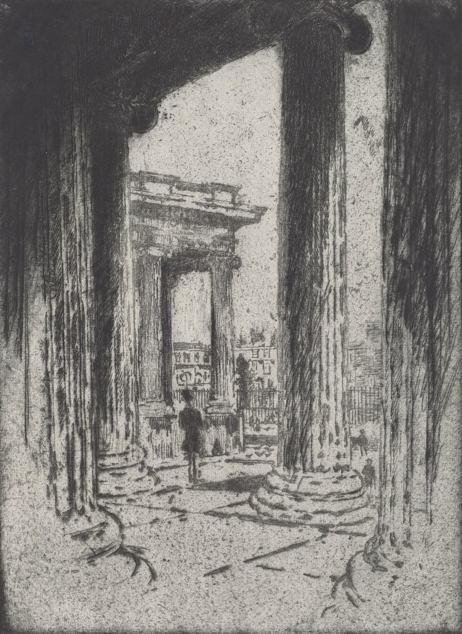 The Portico ، المتحف البريطاني ، 1905. بواسطة جوزيف بينيل