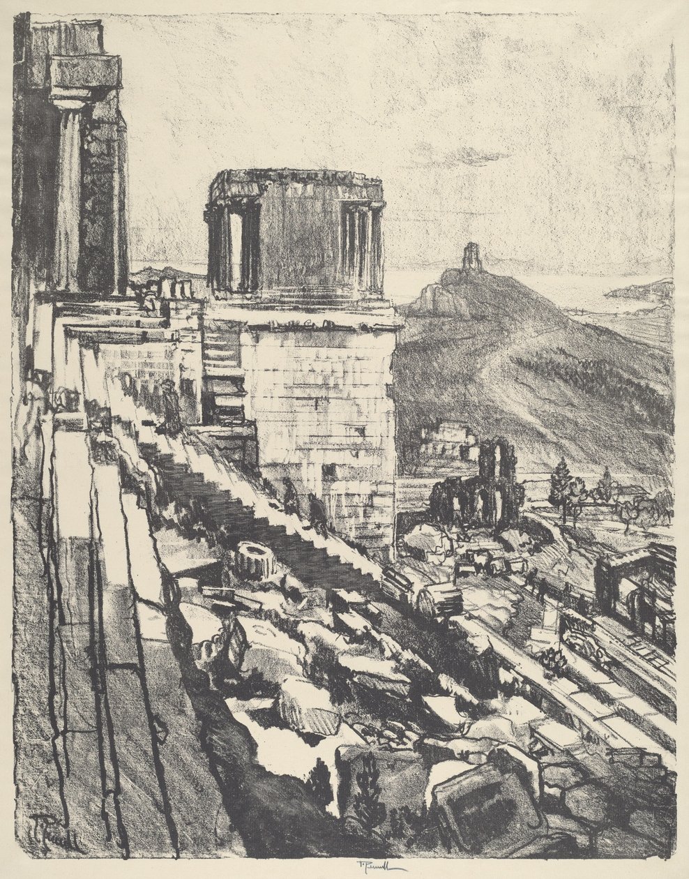 معبد نايكي ، أثينا ، 1913. بواسطة جوزيف بينيل