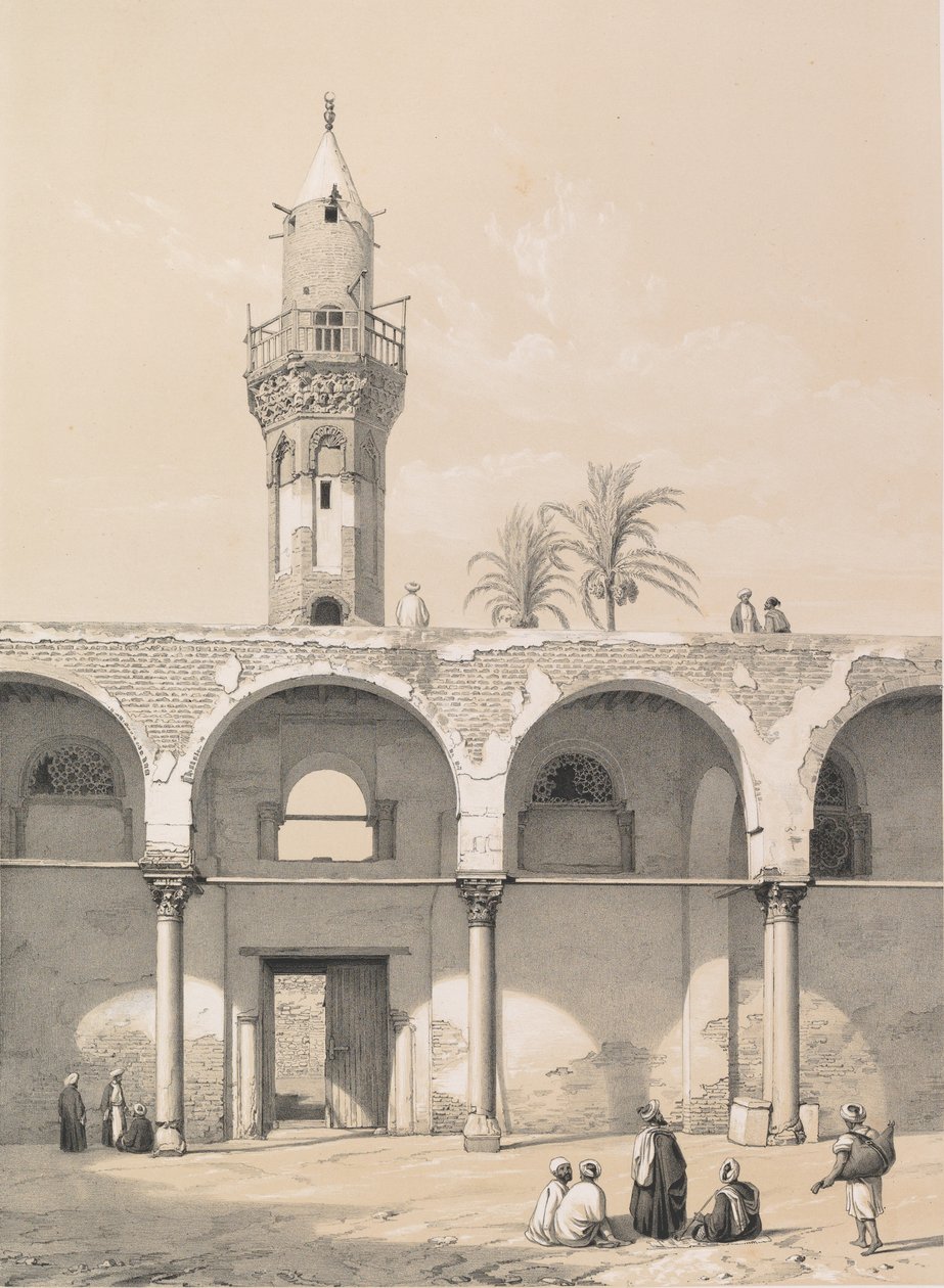 4. مسجد عمرو بالقاهرة عام 1843. بواسطة جوزيف فيليبرت جيرولت دي برانجي