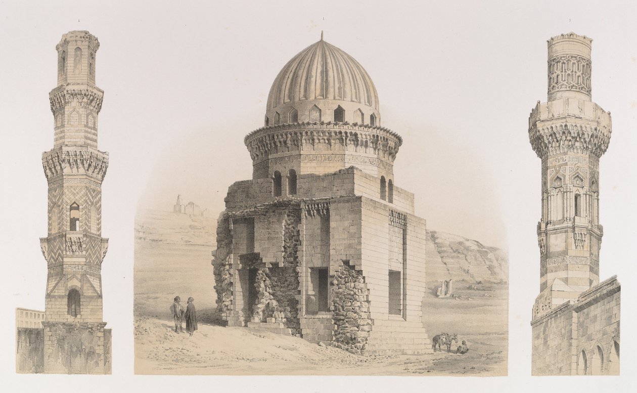 87. المقابر والمآذن ، القاهرة ، 1843. بواسطة جوزيف فيليبرت جيرولت دي برانجي