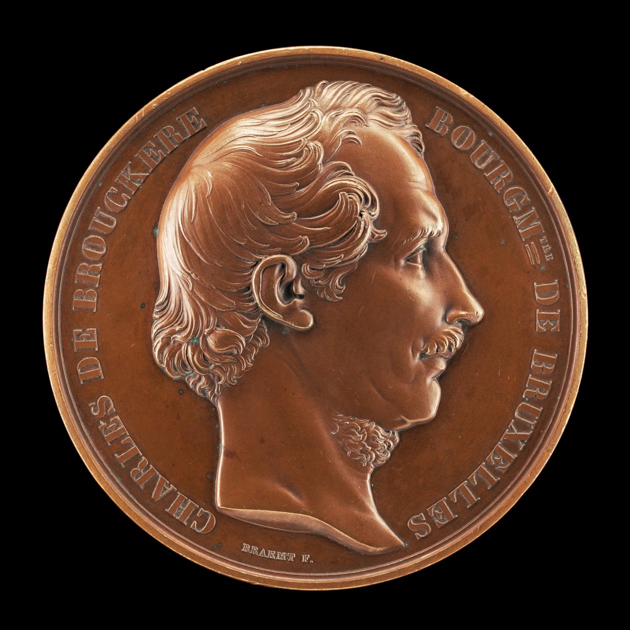 شارل دي بروكير ، 1796-1860 ، عمدة بروكسل 1848 [الوجه] ، 1854. بواسطة جوزيف بيير بريمت