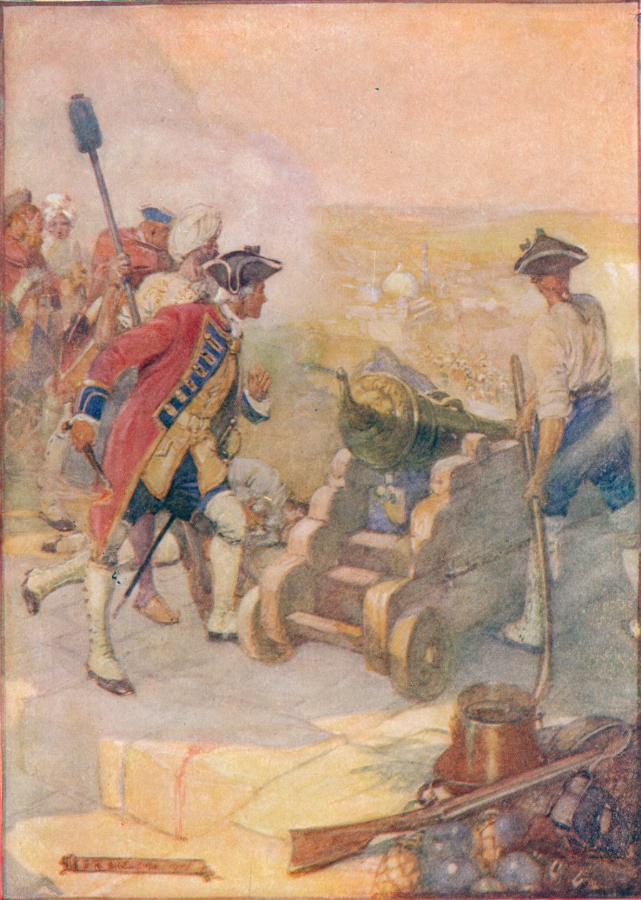 Clive Fired One of the Guns نفسه ، c1908 ، c1920. بواسطة جوزيف راتكليف سكيلتون