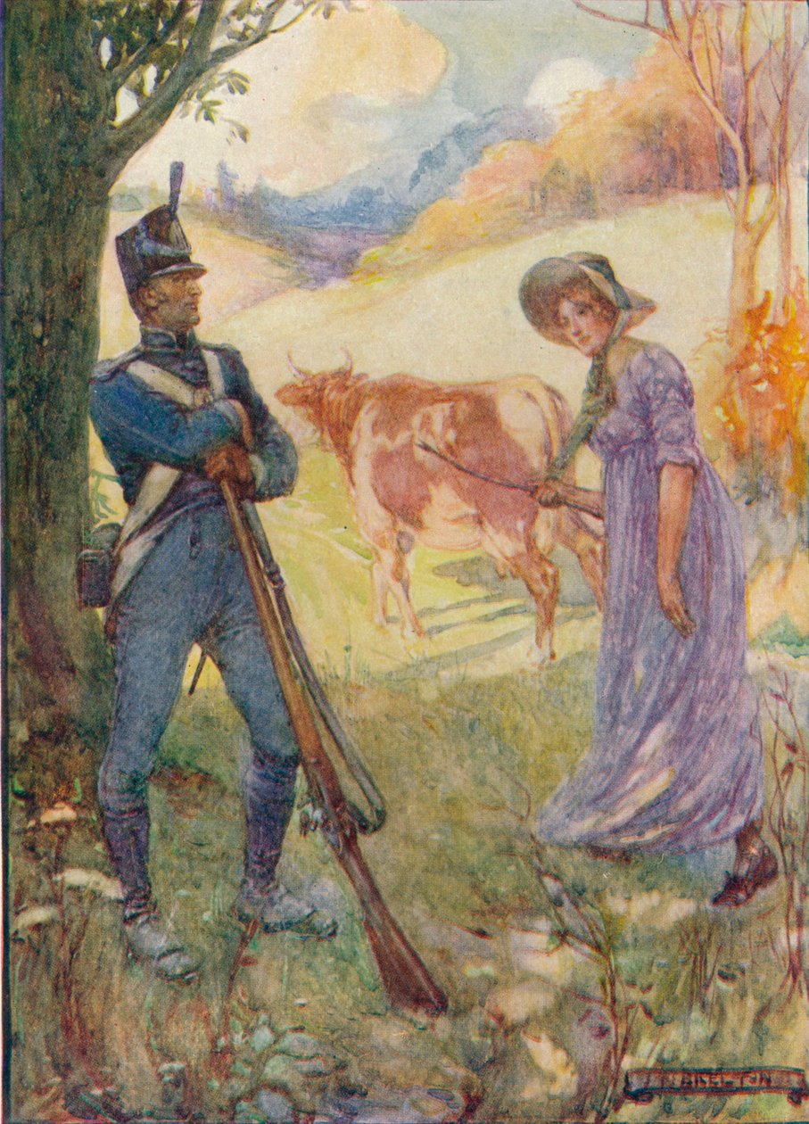 قيادة بقرة قبلها ، مرت Laura Secord The American Sentries ، c1909 ، c1920 بواسطة جوزيف راتكليف سكيلتون