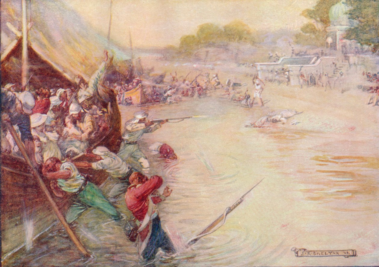 القوارب عالقة في الوحل وكانت علامة سهلة ، 1908 ، c1920. بواسطة جوزيف راتكليف سكيلتون