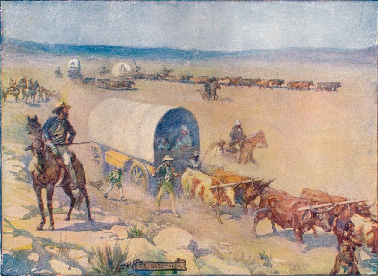 ال بولوك واجونز الجرح ببطء فوق سهول بيلوي ، c1908 ، c1920. بواسطة جوزيف راتكليف سكيلتون
