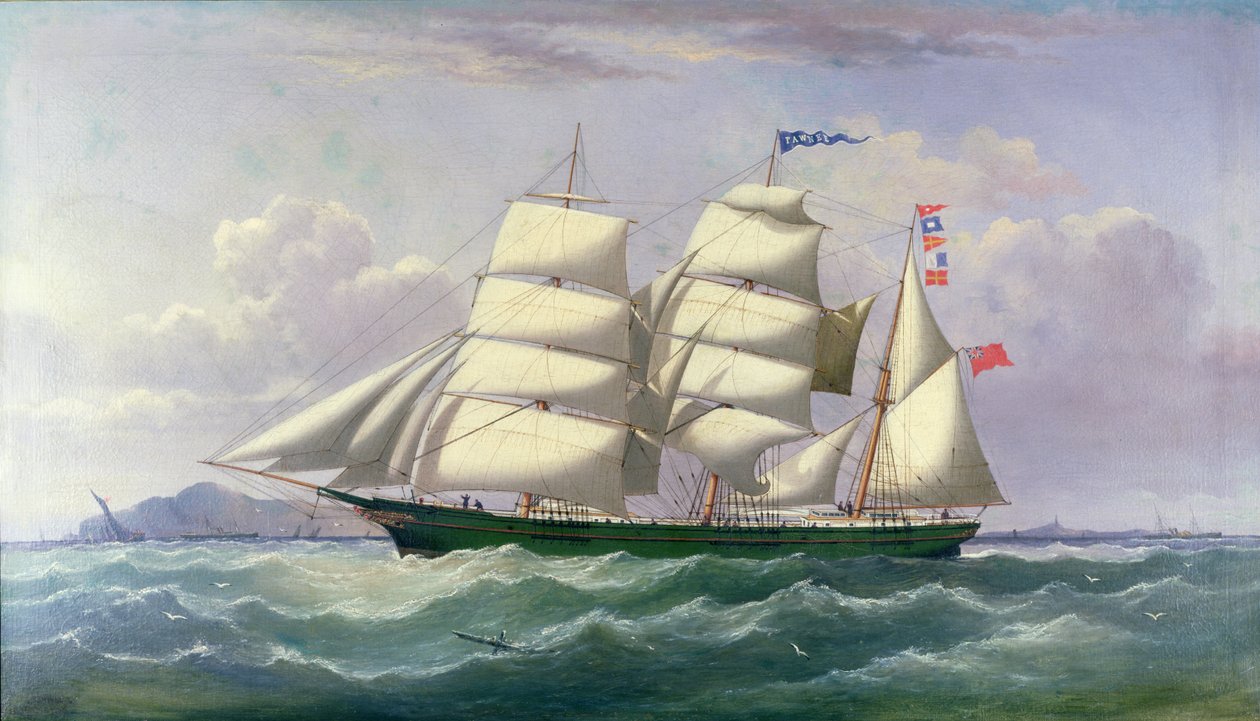Barquentine Pawnee في البحر الأيرلندي بواسطة جوزيف سمبل
