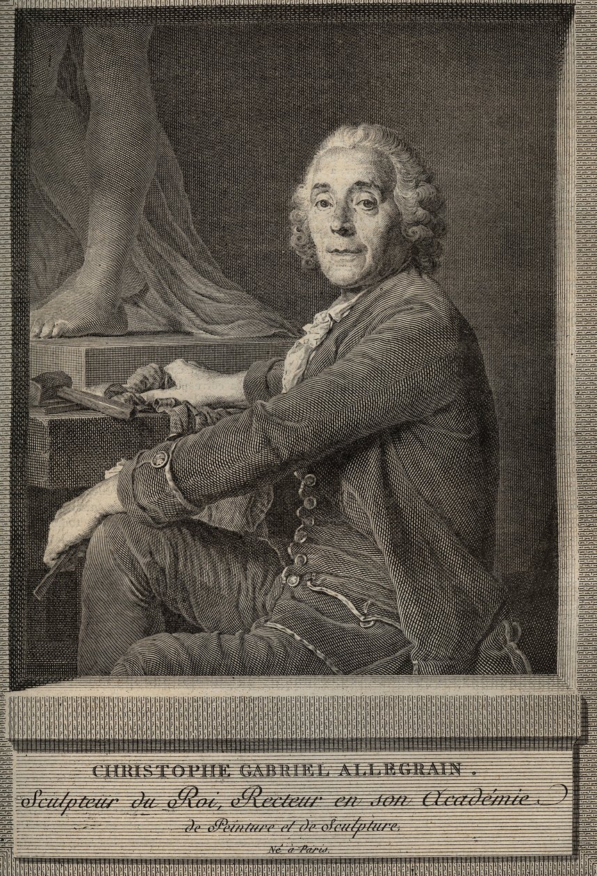 صورة كريستوف غابرييل (كريستوف غابرييل) أليجرين (1710-1795) نحات فرنسي - نقش بعد لوحة جوزيف سيفرين دوبليسيس بواسطة جوزيف سيفريد (بعد) Duplessis