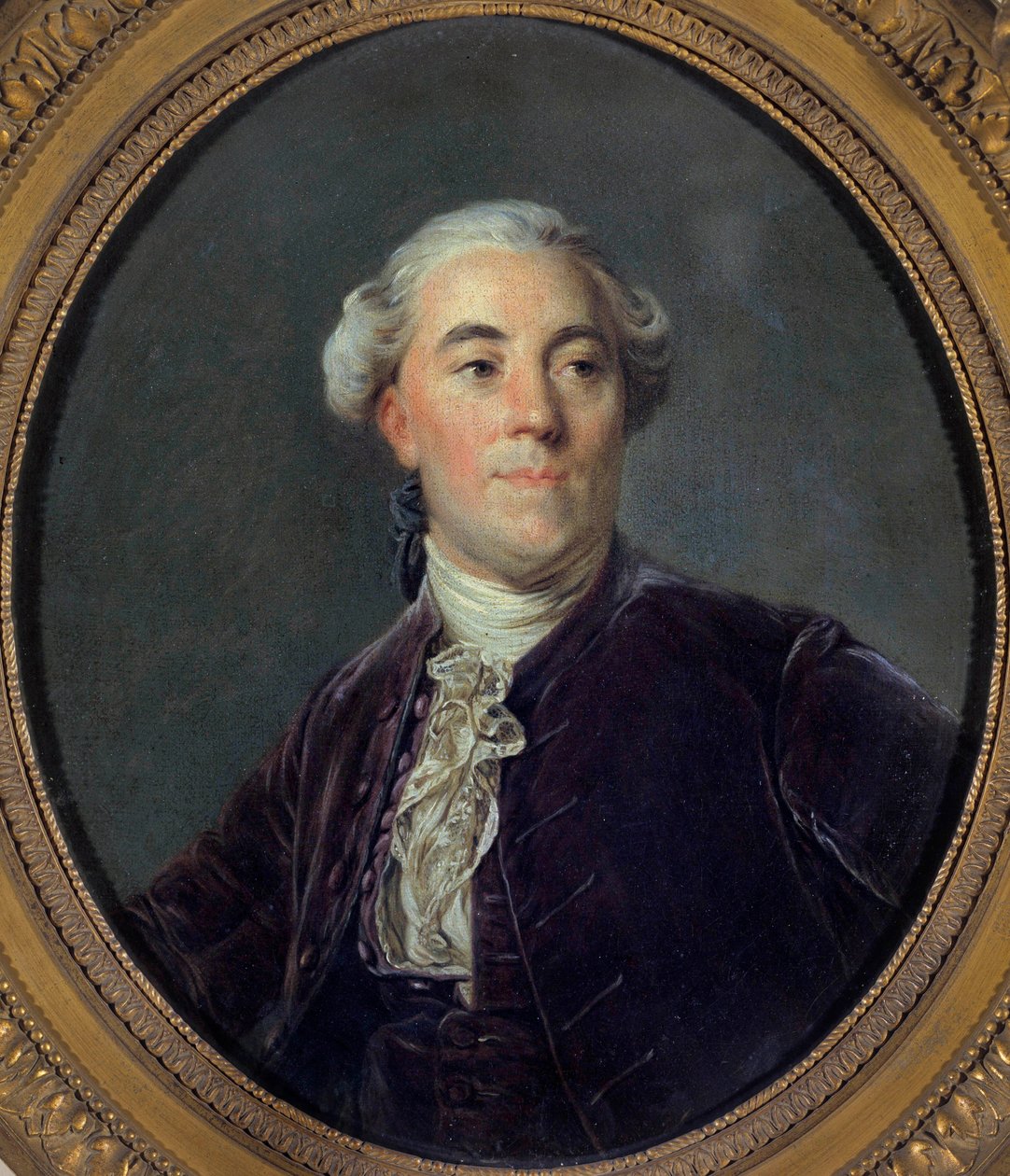 Portrait of Jacques Necker (1732-1804) Minister Painting by Joseph Siffred Duplessis (1725-1802) (Joseph-Siffred, Joseph Siffrede, Joseph-Siffrede, Joseph Siffrein, Joseph-Siffrein) 1781 Dim 0,32x0,27 m بواسطة جوزيف سيفريد دوبليسيس