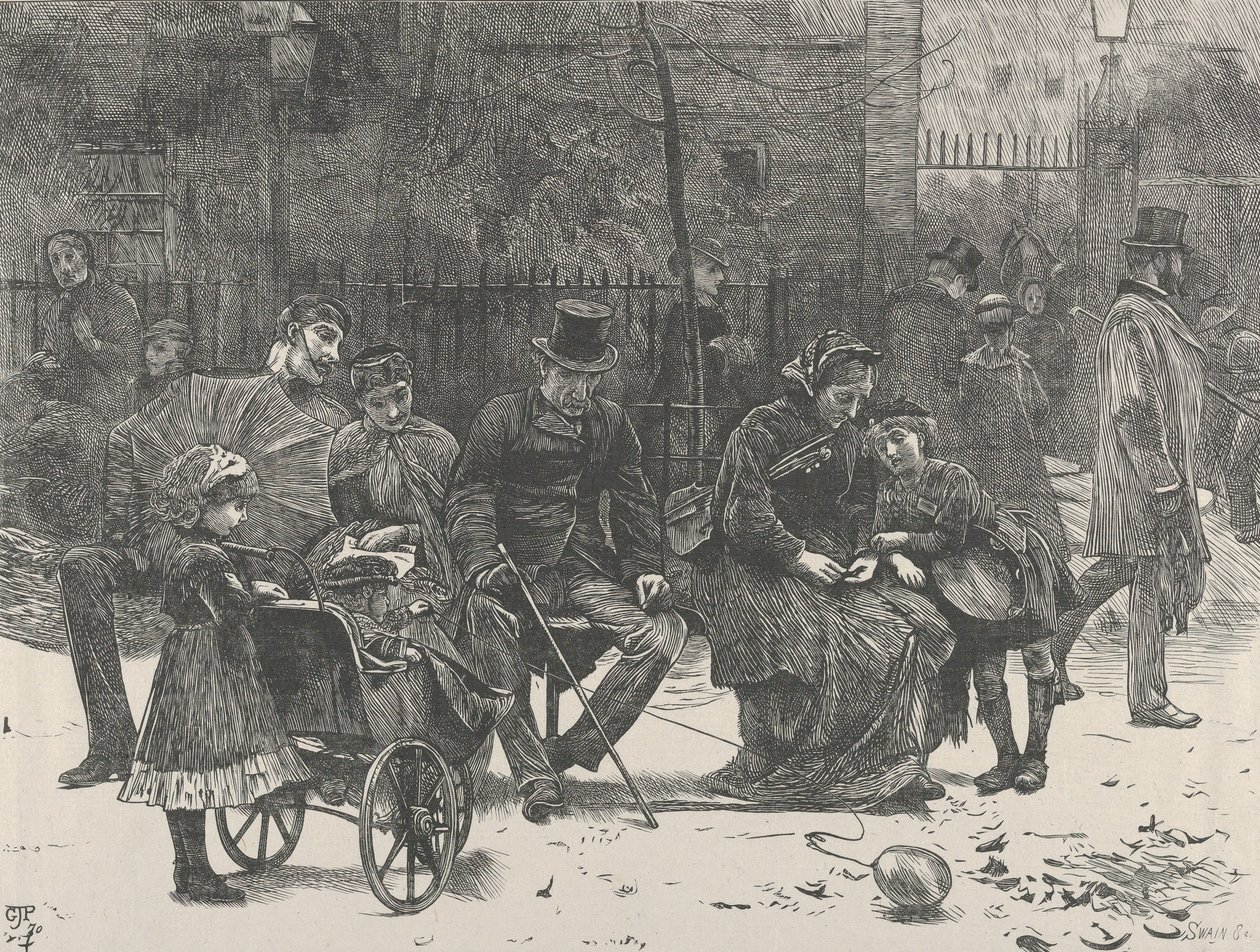 مقعد في سانت جيمس بارك ، 1870. بواسطة جوزيف سوين