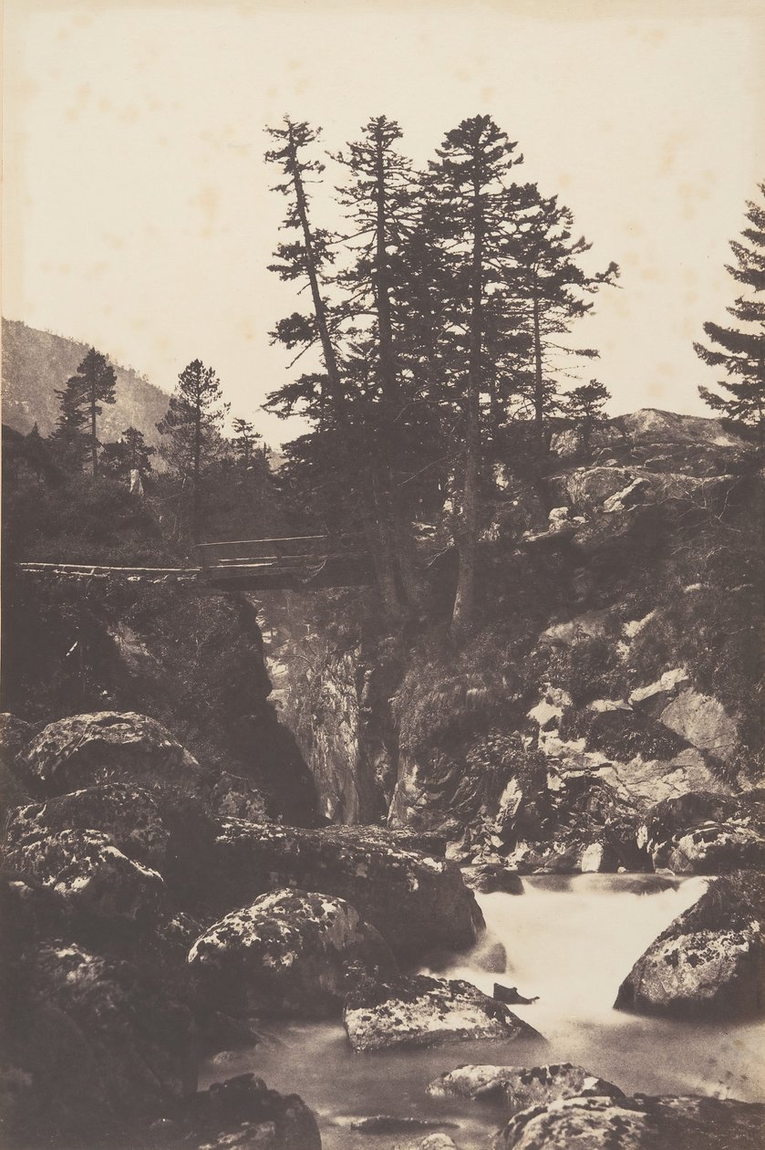 Cauterets جسر اسبانيا 1853. بواسطة جوزيف فيجييه
