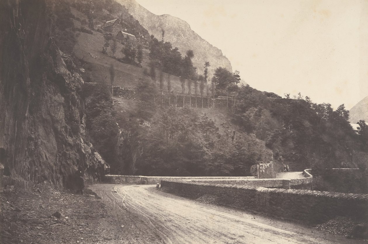 الطريق من Pierrefitte إلى Luz St Sauveur ، 1853. بواسطة جوزيف فيجييه