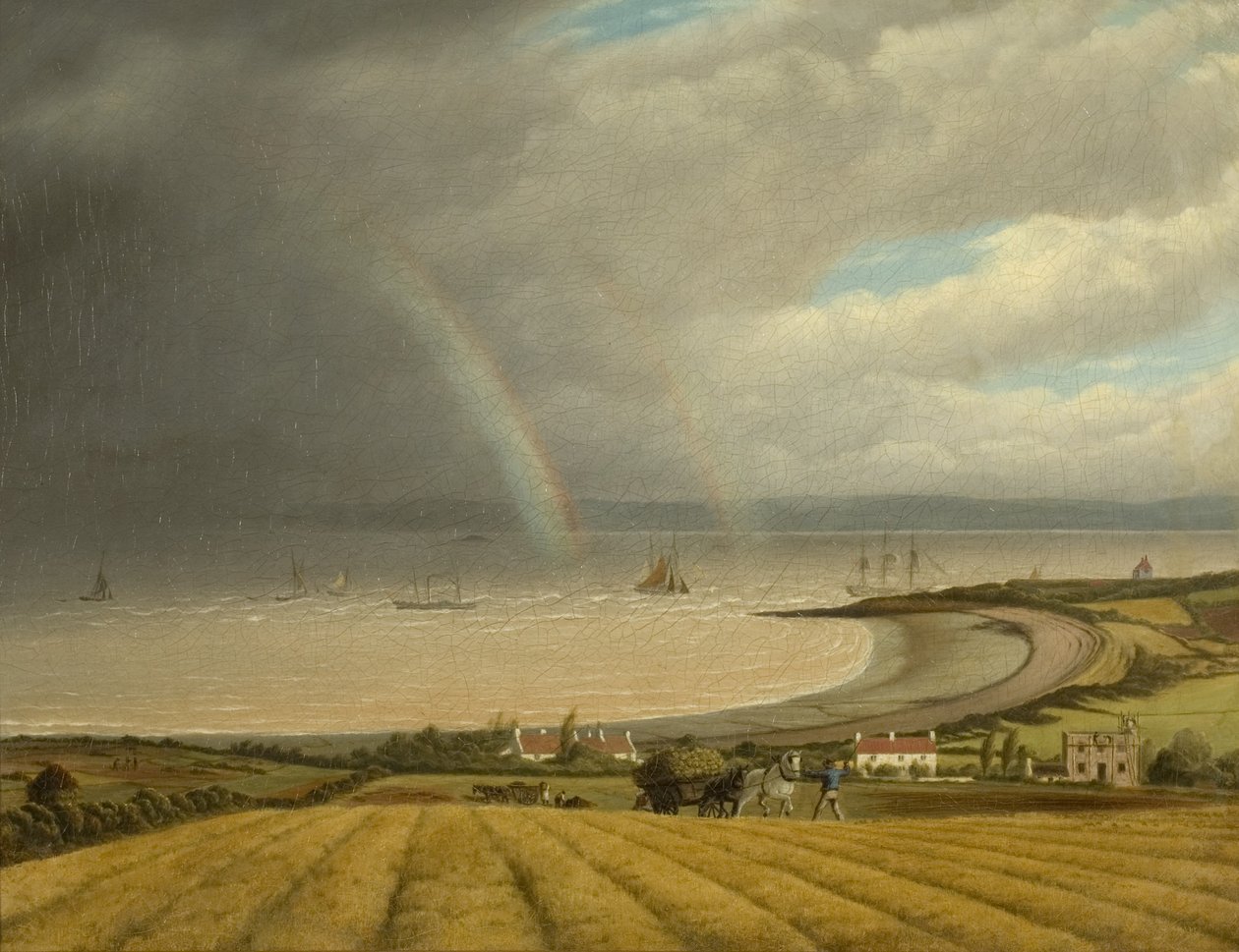منظر من Portishead نحو ويلز ، حوالي 1832 بواسطة جوزيف والتر